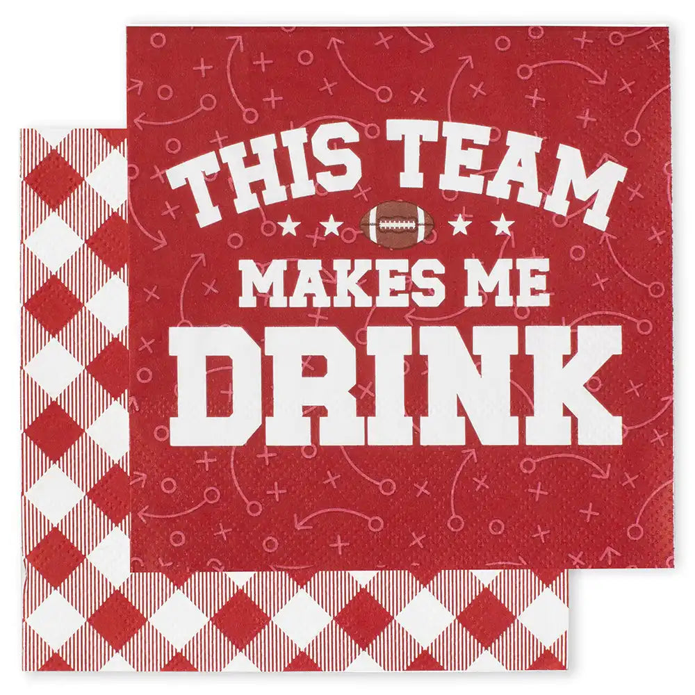 This Team Makes Me Drink Crimson Cocktail Napkins