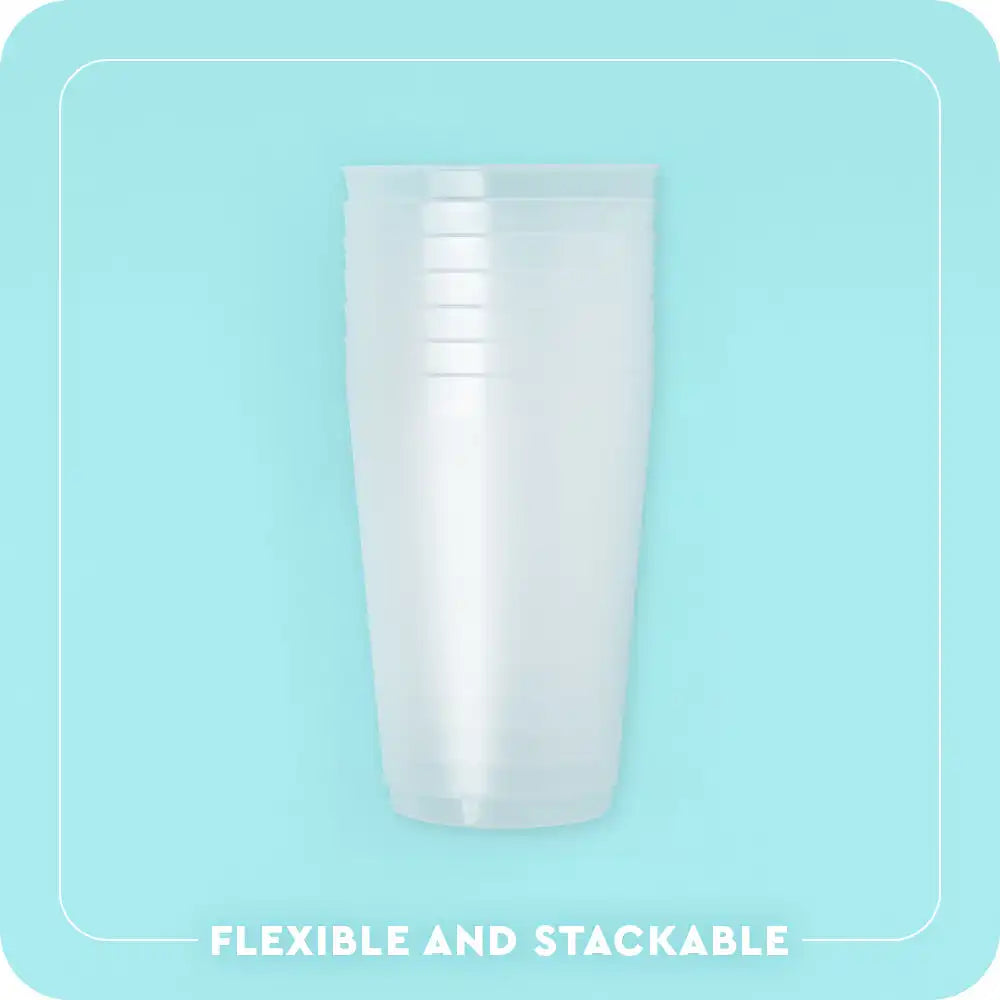 Kickoff Cocktails Navy + Orange Frost Flex Cup 20oz (Set of 8)
