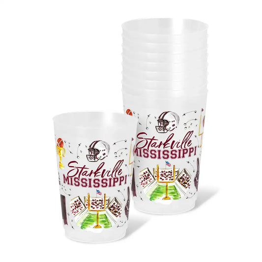 Tailgates in Starkville Frost Flex Cup 20oz (Set of 8)