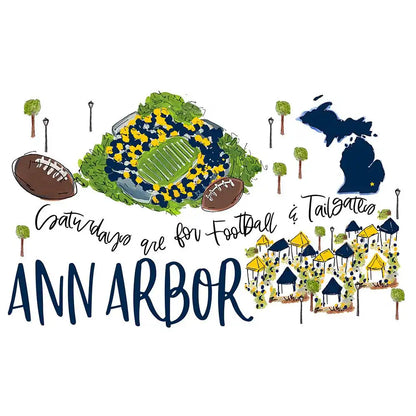 Saturdays in Ann Arbor Tumbler 12oz