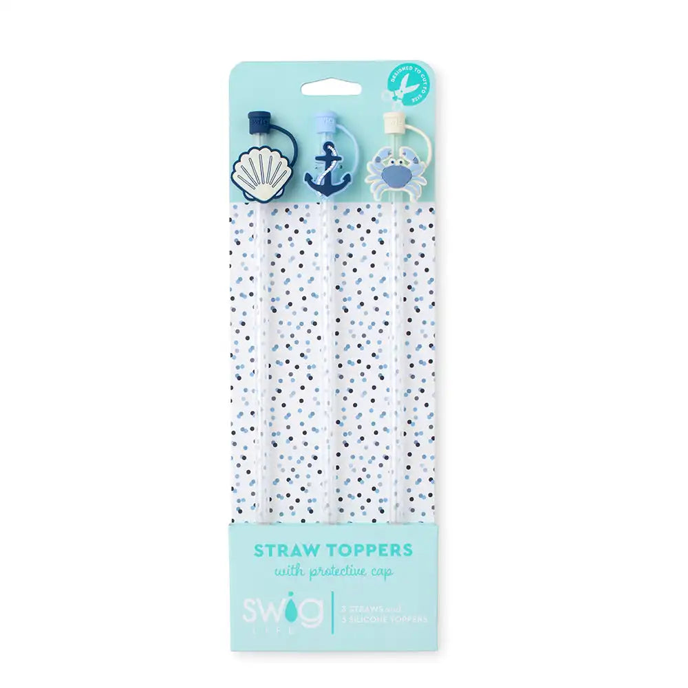Shoreline Straw Topper Set