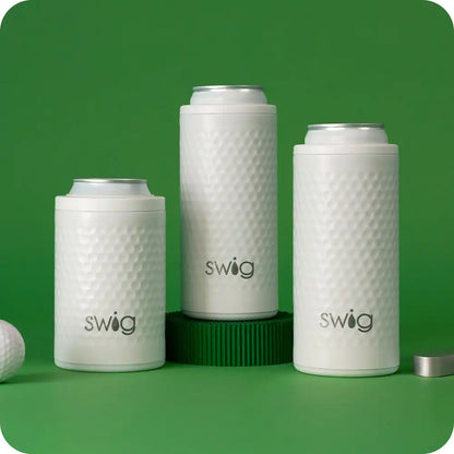White Golf Ball Can + Bottle Cooler 12oz